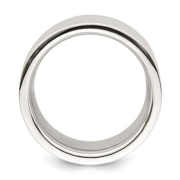 Kazi Luxury Sterling Silver 12mm Comfort Fit Flat Size 13 Band